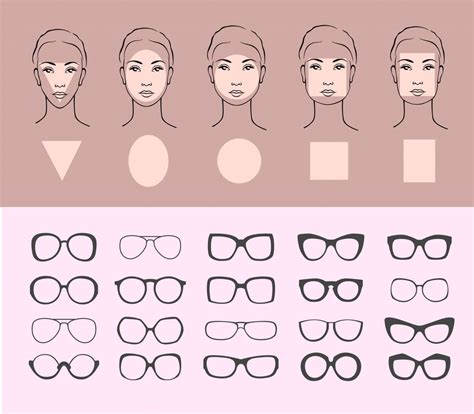 rectangle face shape glasses female